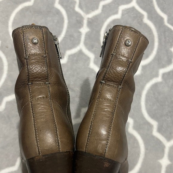 Frye Brown Leather lace up heeled Ankle Boots - Picture 4 of 14